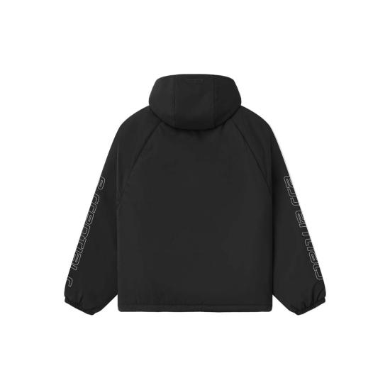  피어오브갓 자켓 Fear Of God Tech 나일론 하프 집업 아노락 재킷 빈티지 블랙 - FEAR OF GOD
