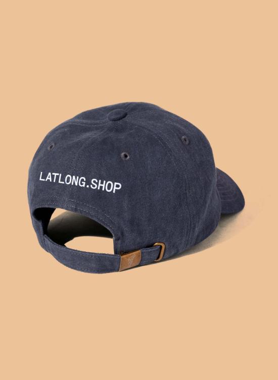  랫롱샵 모자 Latlong.Shop 레이크 대디 워시드 대드 햇 슬레이트 블루 - LATLONG.SHOP