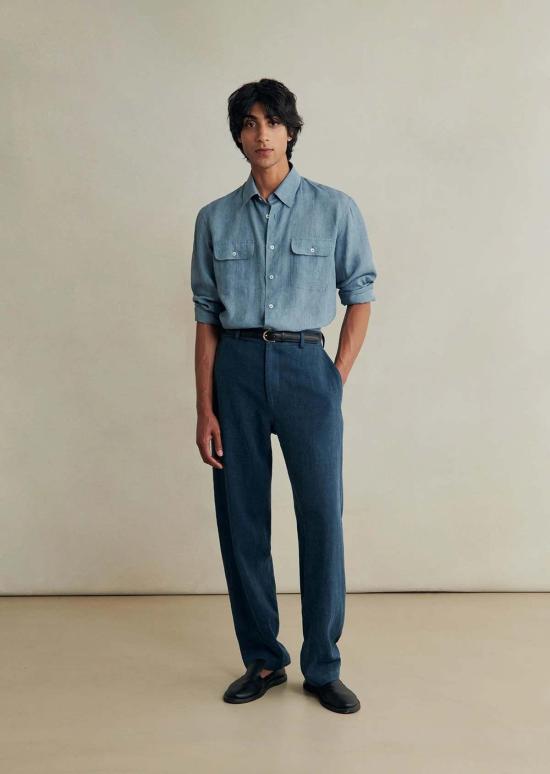  De Bonne Facture 셔츠 아티스트  샴브레이 블루 - OTHER BRANDS