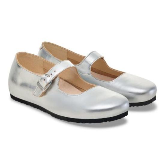  버켄스탁 플랫 슈즈 산타 클라리타 슈즈 실버 - BIRKENSTOCK