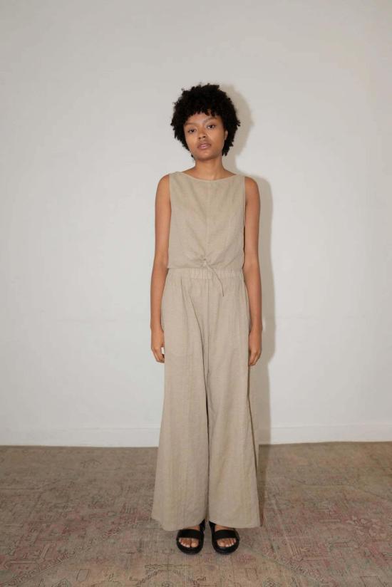  지 로파 팔라초 팬츠 Zii Ropa Laurent Gilles 미니 체크 팬츠 - ZII ROPA