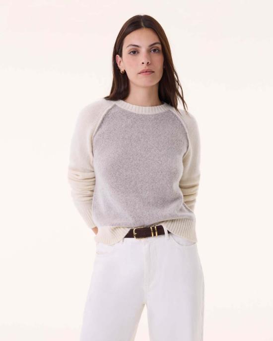  쿠즈텡 스웨터 Kujten Nimbus Cb Sweater Blanc Vintage - KUJTEN