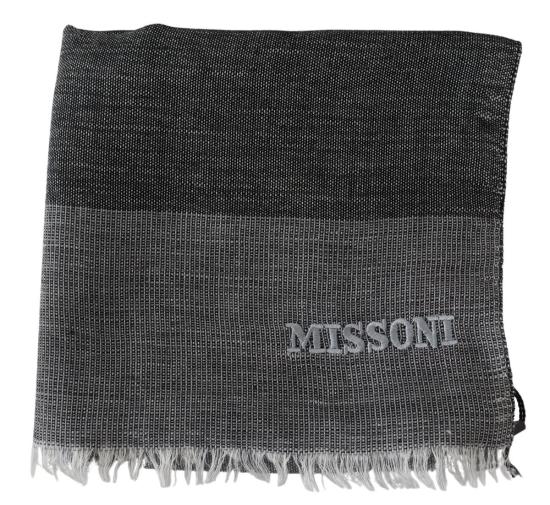  미소니 머플러/스카프 미쏘니 스트라이프 울 프린지 스카프 그레이 - MISSONI