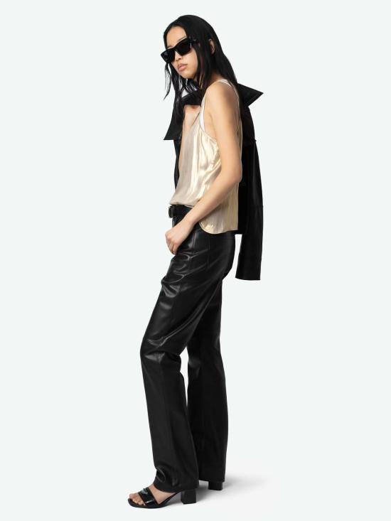  자딕앤볼테르 블라우스 Zadig & Voltaire Tarys 새틴 탱크탑 골드 - ZADIG & VOLTAIRE