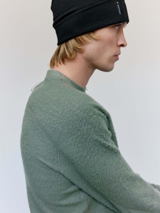  새티스파이 긴팔 티셔츠 Satisfy Running Fuzz Merino Long Tee Vetiver - SATISFY