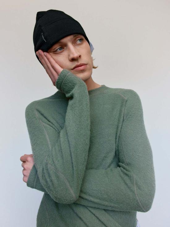  새티스파이 긴팔 티셔츠 Satisfy Running Fuzz Merino Long Tee Vetiver - SATISFY