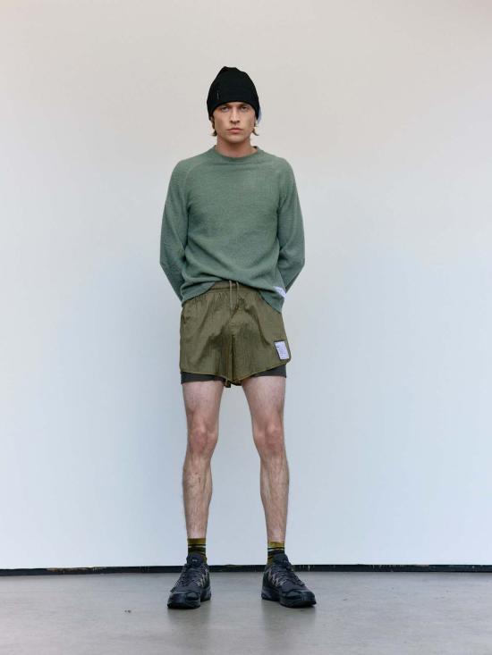  새티스파이 긴팔 티셔츠 Satisfy Running Fuzz Merino Long Tee Vetiver - SATISFY