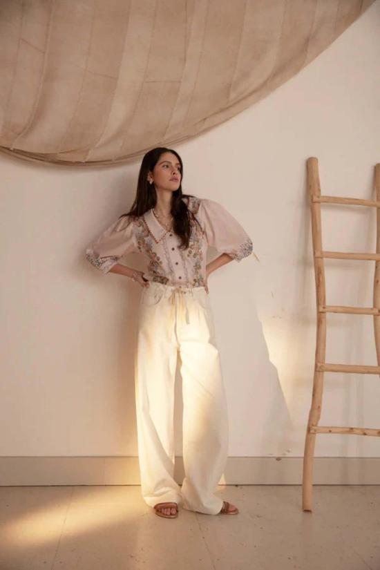  Seventy + Mochi 데님 팬츠 세븐티 + 모치 블레이크 진 헤링본 에크루