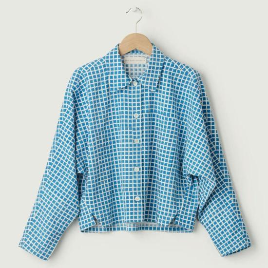  Jan Machenhauer 자켓 얀 마헨하우어 플로렌스 재킷 스파클 타일 블랙 프린트 블루 - OTHER BRANDS