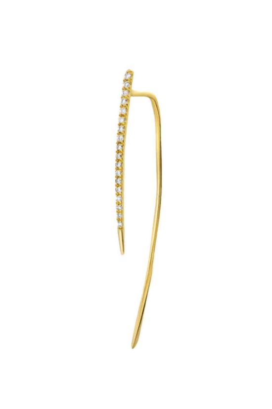  가브리엘라 아티가스 이어링 Gabriela Artigas Medium Infinite Tusk Earring W/ White Pav Diamonds 14k 옐로우 골드