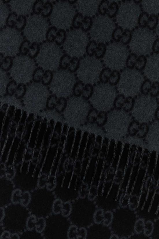  구찌 머플러/스카프 자수 캐시미어 스카프 그래파이트블랙 - GUCCI