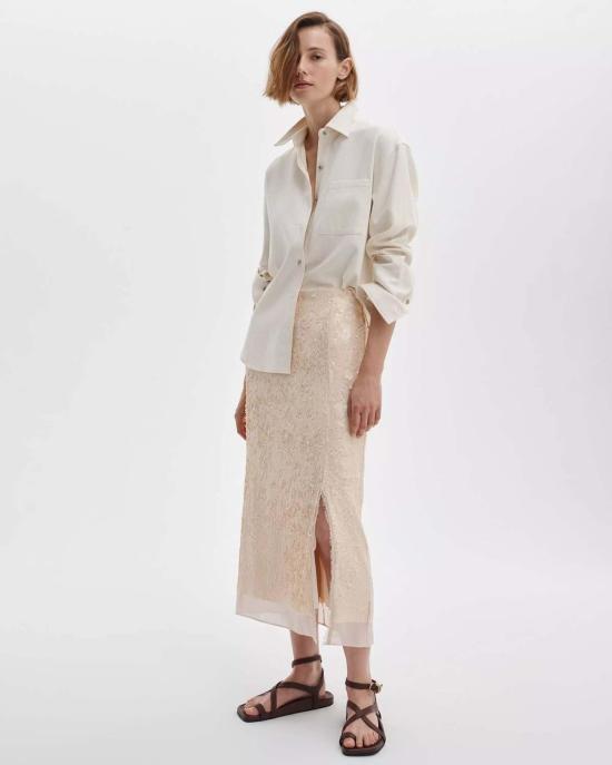  랙앤본 미디 스커트 Rag & Bone Kali 스커트 소프트 핑크