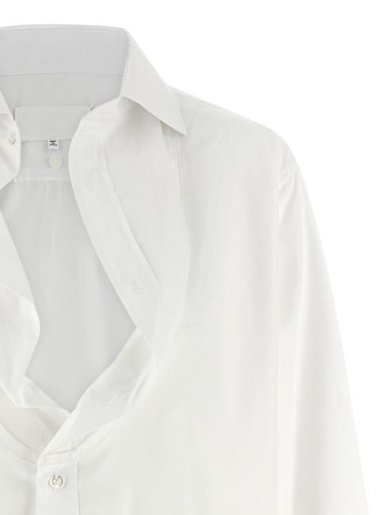 마르지엘라 블라우스 메종  코튼  화이트 - MAISON MARGIELA