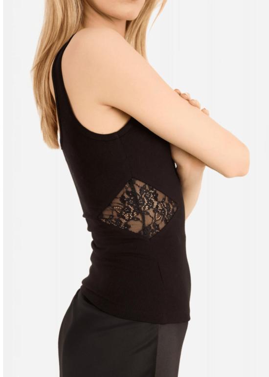  카미 뉴욕 민소매 티셔츠 Cami NYC Miray 골지 니트 탱크탑 블랙/헤더 그레이 - CAMI NYC