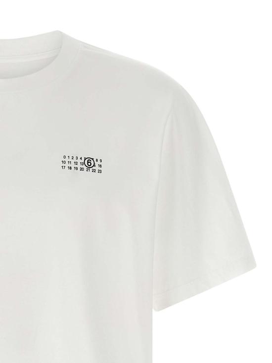  MM6 메종마르지엘라 반팔 티셔츠 Mm6 메종 마르지엘라 바이컬러 코튼 티셔츠 - MM6 MAISON MARGIELA