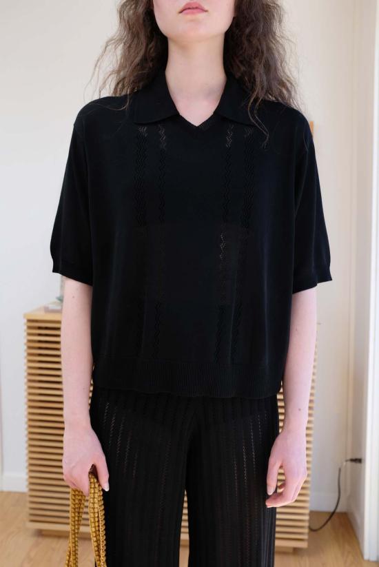  베클리나 반팔 티셔츠 Beklina Cordera 메리노 레이스 폴로
