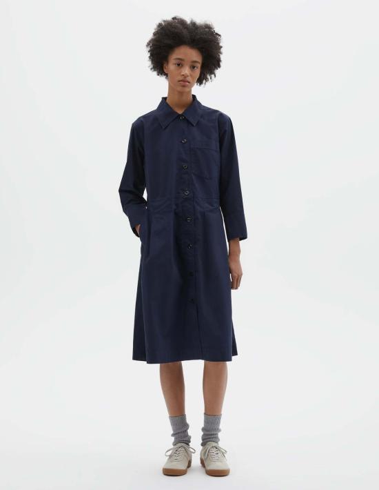  MHL by Margaret Howell 원피스 Mhl By Margaret Howell 플리츠 셔츠 드레스 드라이 코튼 트윌 - OTHER BRANDS