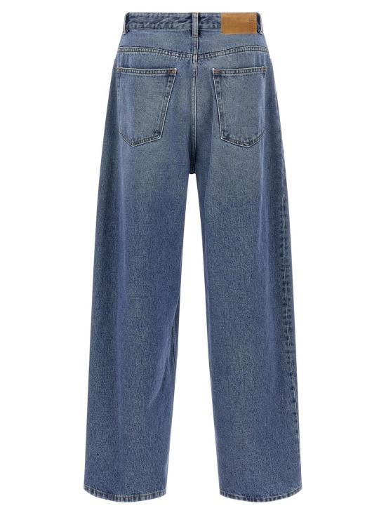  MM6 메종마르지엘라 데님 팬츠 Mm6 메종 마르지엘라 와이드 레그 진 블루 - MM6 MAISON MARGIELA