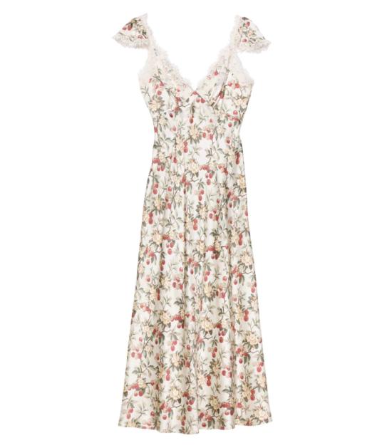  도엔 롱 원피스 Dôen Fiona 드레스 Cerise Et Fleur