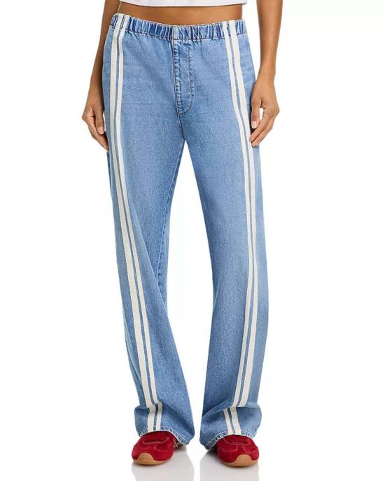  랙앤본 데님 팬츠 Rag & Bone Featherweight Logan Pull On Wide Leg Track Jeans Eversport