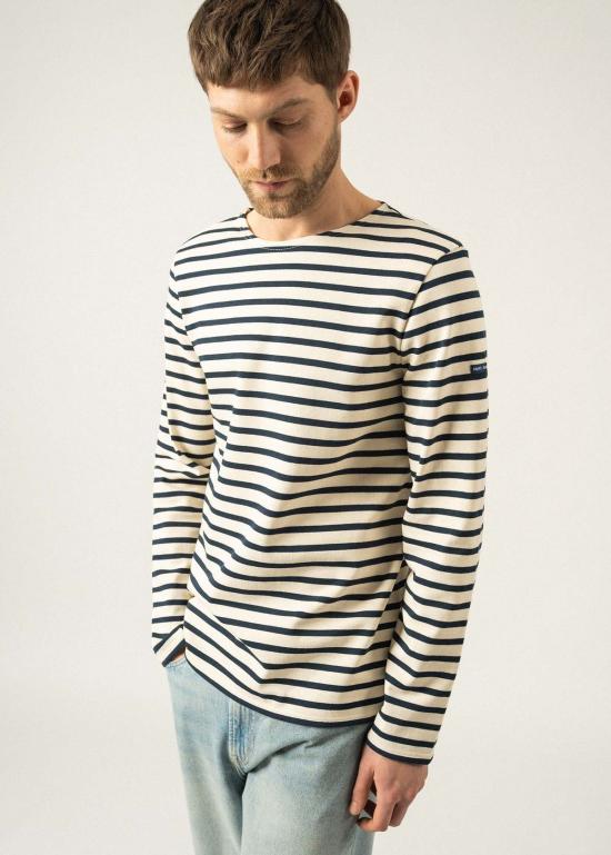  세인트제임스 긴팔 티셔츠 Saint James Meridien Moderne Breton 셔츠 Ecru/Navy - SAINT JAMES