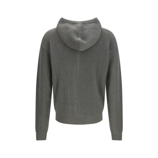  릭 오웬스 스웨터 바이컬러 울 오비스 아리에스 후디 - RICK OWENS
