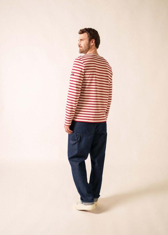  세인트제임스 긴팔 티셔츠 Saint James Meridien Moderne Breton 셔츠 에크루/마룬 - SAINT JAMES