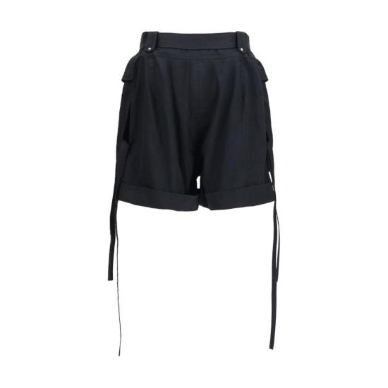 26SS 알렉산더 맥퀸 숏팬츠 코튼 버뮤다 쇼츠 블랙 - ALEXANDER MCQUEEN