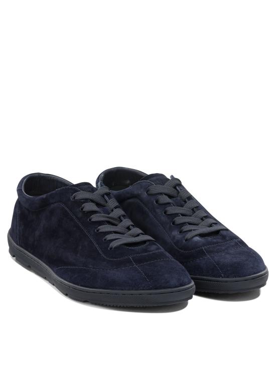 26FW 브루넬로 쿠치넬리 라이트 웨이트 스웨이드 스니커즈 MZUCAHN345C8862 X Blue - BRUNELLO CUCINELLI
