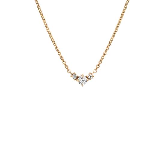  리지 맨들러 파인 주얼리 목걸이/팬던트 에클라 트리플 다이아몬드 V 네크리스 - LIZZI MANDLER FINE JEWELRY