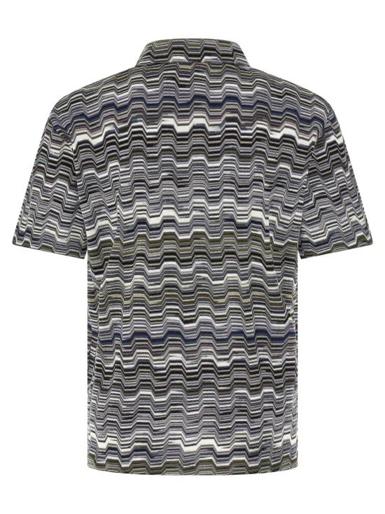  미소니 폴로 티셔츠 미쏘니 투톤 코튼 폴로 셔츠 - MISSONI