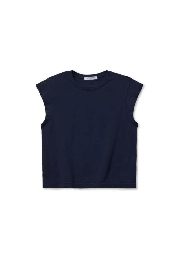  퍼펙트 화이트 티 반팔 티셔츠 포터 수피마 캡슬리브 티 네이비 - PERFECT WHITE TEE