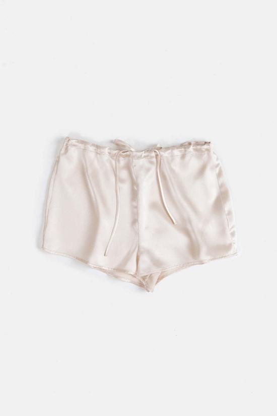  에리카 타노브 라운지 웨어 Stevie Silk Charmeuse 탭 팬츠 Alabaster