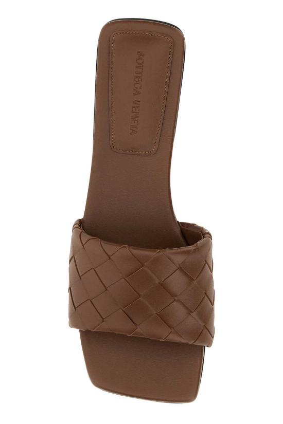  보테가베네타 뮬/슬리퍼 보테가 베네타 브라운 레더 파르코 슬리퍼 다크레더 - BOTTEGA VENETA