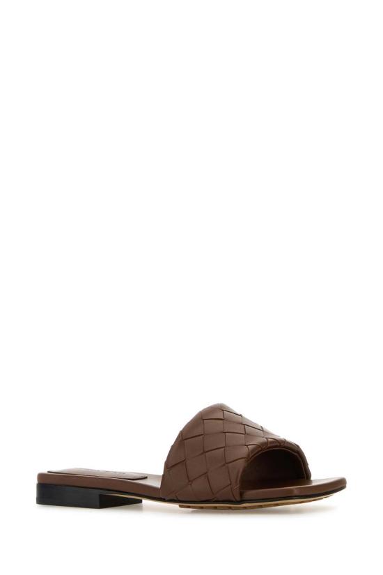  보테가베네타 뮬/슬리퍼 보테가 베네타 브라운 레더 파르코 슬리퍼 다크레더 - BOTTEGA VENETA