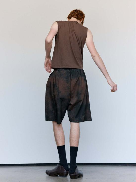  가브리엘라 콜 가먼츠 스트레이트 팬츠 259번 포플린 반바지 브라운/블랙 - GABRIELA COLL GARMENTS