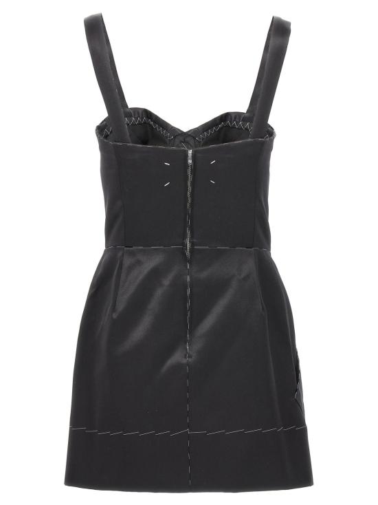  마르지엘라 숏 원피스 메종  코르셋 실크 블렌드 숏 드레스 - MAISON MARGIELA