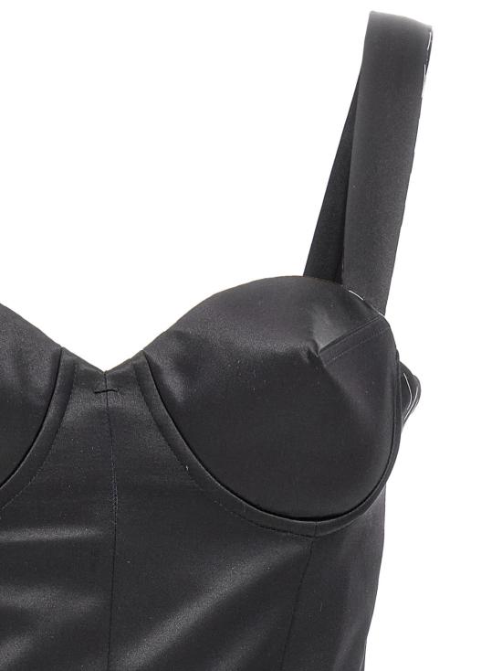  마르지엘라 숏 원피스 메종  코르셋 실크 블렌드 숏 드레스 - MAISON MARGIELA
