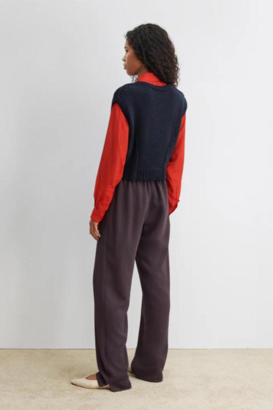  레이첼 코미 민소매 티셔츠 코르사 탑 네이비 - RACHEL COMEY