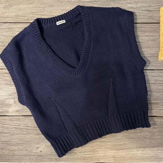  레이첼 코미 민소매 티셔츠 코르사 탑 네이비 - RACHEL COMEY