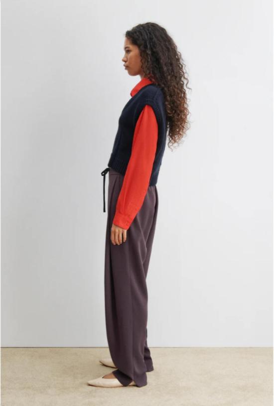  레이첼 코미 민소매 티셔츠 코르사 탑 네이비 - RACHEL COMEY
