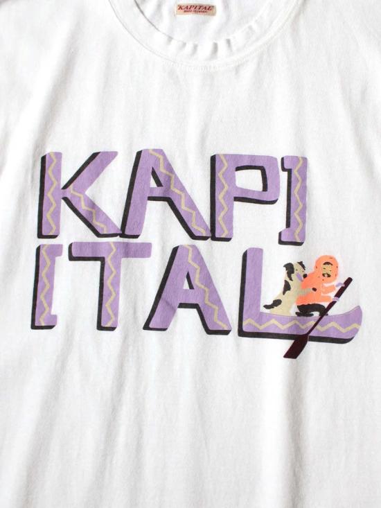  캐피탈 반팔 티셔츠 Kapital 20/ 저지 크루 T(카누 ) 티셔츠 - KAPITAL