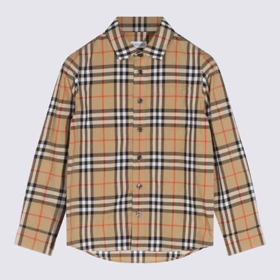 26FW [키즈] 버버리 셔츠 8117166 B9368 SAND IP CHECK