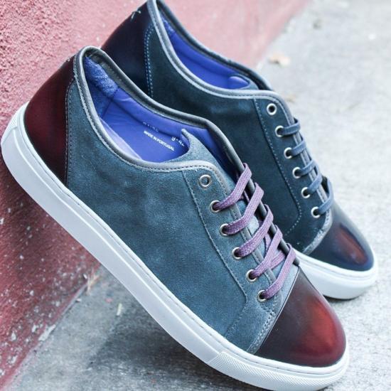  노아 왁스만 스니커즈 SN2SDE GRAY BURGUNDY - NOAH WAXMAN