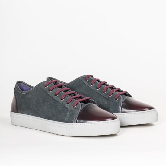  노아 왁스만 스니커즈 SN2SDE GRAY BURGUNDY - NOAH WAXMAN