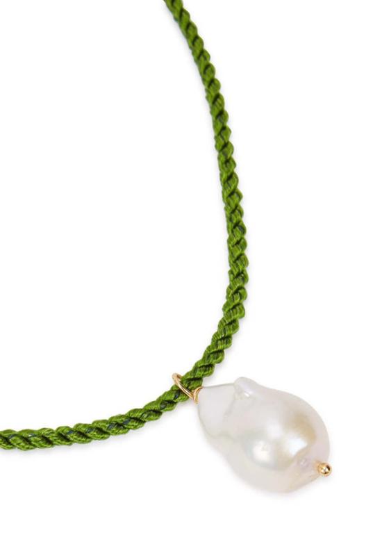  SANDRALEXANDRA 목걸이/팬던트 산드랄렉산드라 바로크 진주 목걸이 (진녹색) - OTHER BRANDS