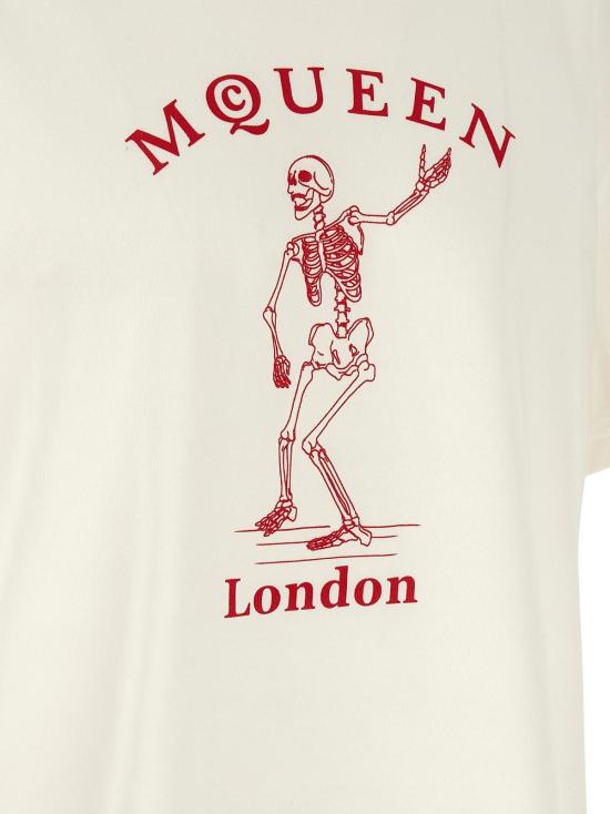  알렉산더 맥퀸 반팔 티셔츠 코튼 티셔츠 멀티컬러 - ALEXANDER MCQUEEN