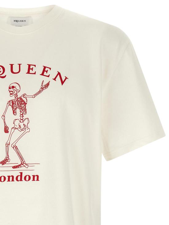  알렉산더 맥퀸 반팔 티셔츠 코튼 티셔츠 멀티컬러 - ALEXANDER MCQUEEN