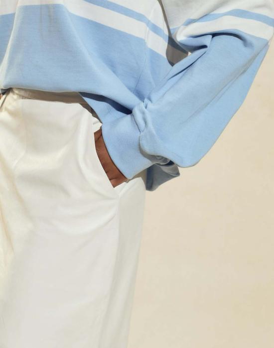  신시아 로리 폴로 티셔츠 신시아 로울리 아르디 스트라이프 럭비 셔츠 블루/화이트 - CYNTHIA ROWLEY