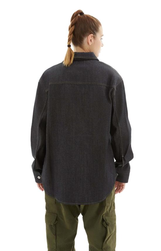  질샌더 자켓 질 샌더 데님 오버 셔츠 다크 블루 - JIL SANDER